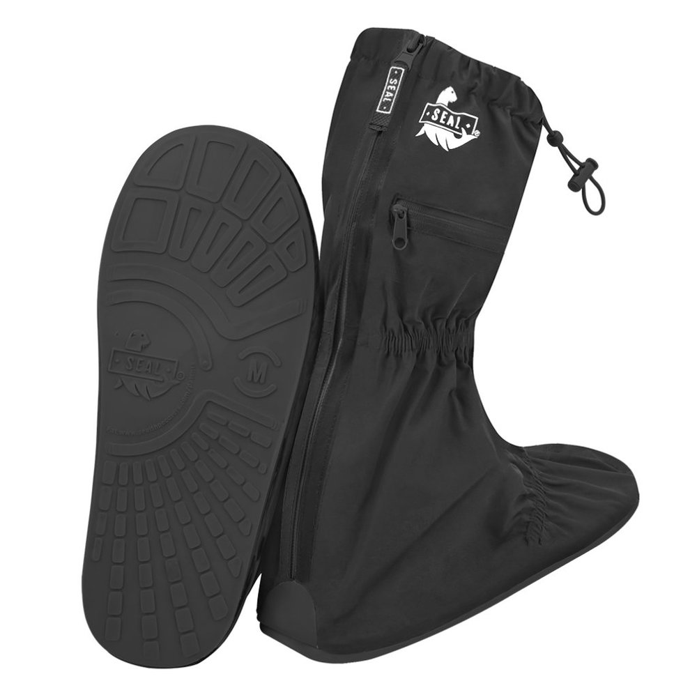 Reusable Waterproof Shoe Cover - Black/Black